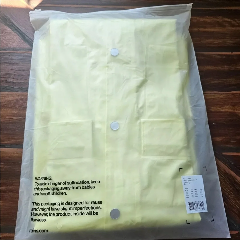 NWT RAINS Curve Women’s Jacket in the color Straw $140. - Picture 7 of 7